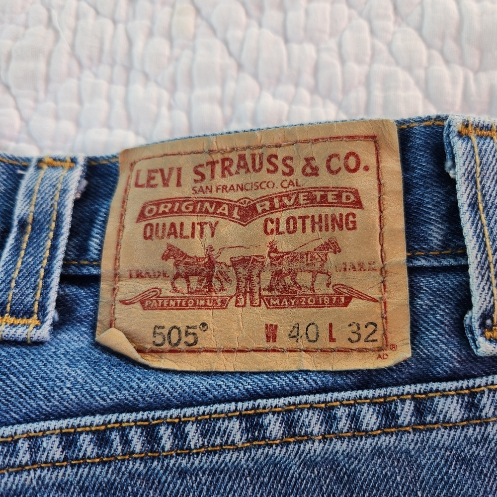 Levi's 505 Straight Blue Denim Jeans